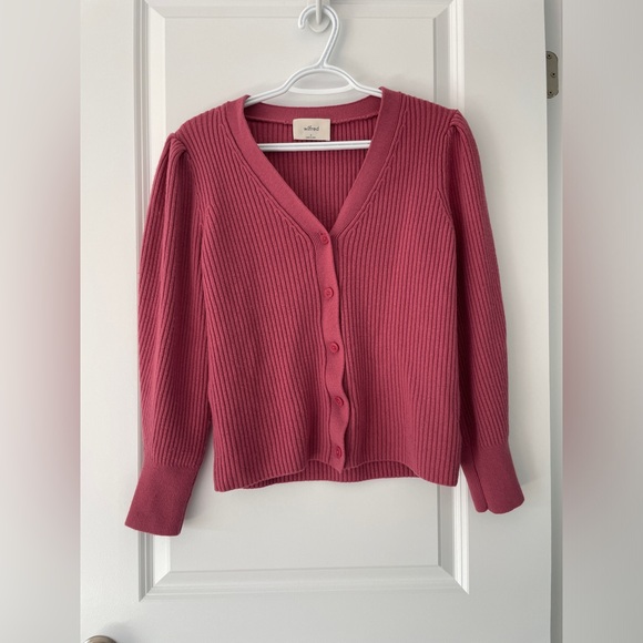 Aritzia Wilfred pink cardigan sweater - Picture 3 of 5